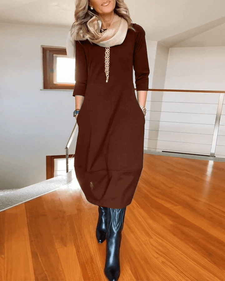 Women's Pleated Midi Dress