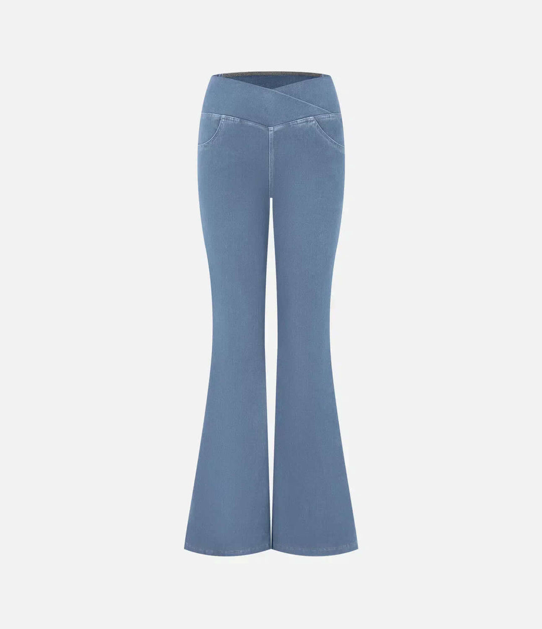 Women's High-Waisted Elasticated Flared Jeans