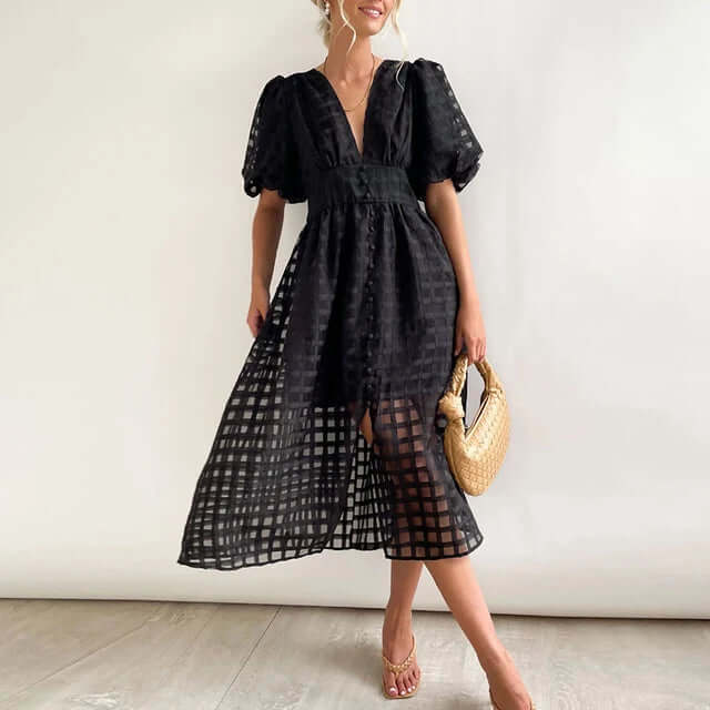 Women's Elegant Polyester Casual Dress
