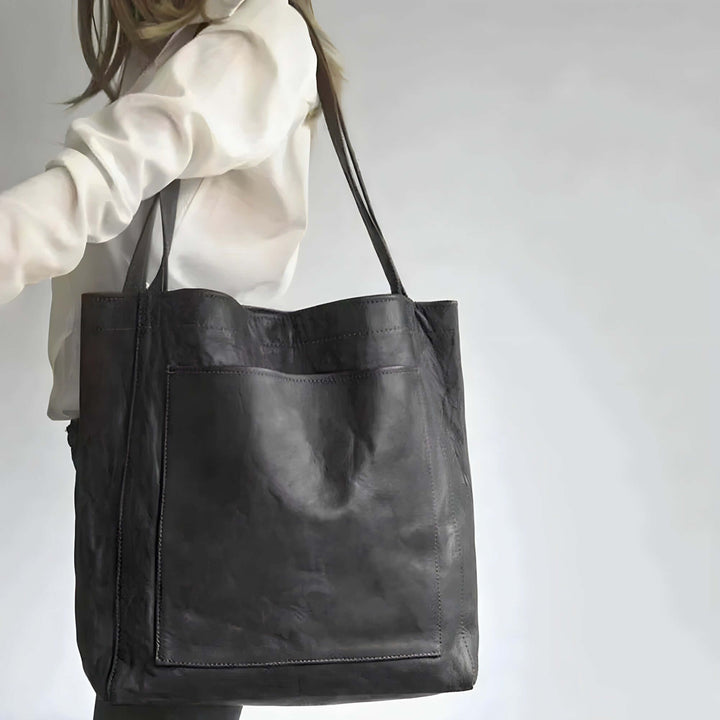Vintage Leather Handbag - Timeless Chic