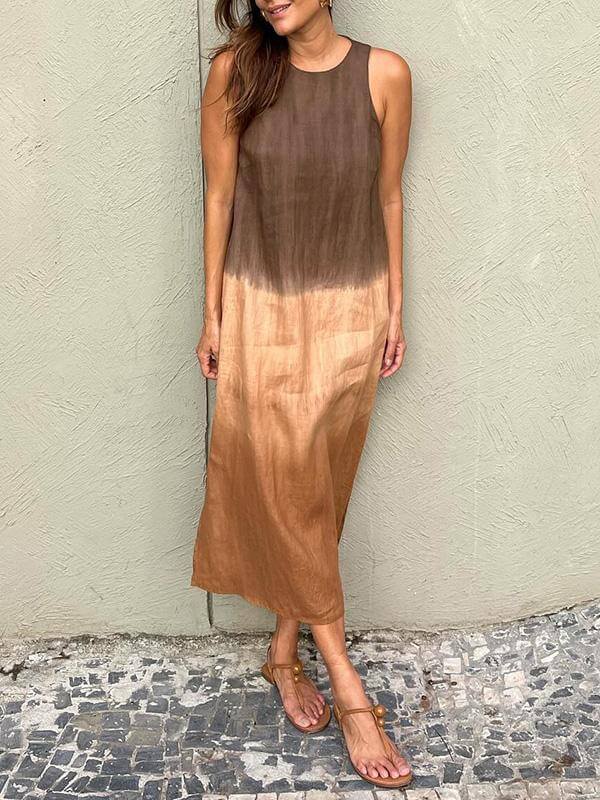 Ombre Print Summer Dress