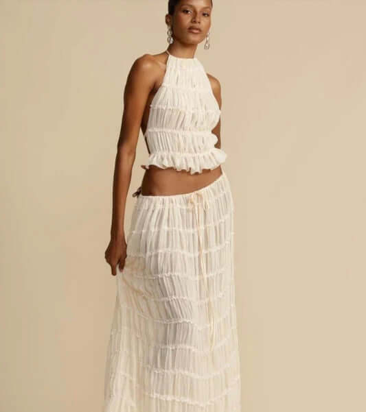 Women's Halter Top and Mini Skirt Set