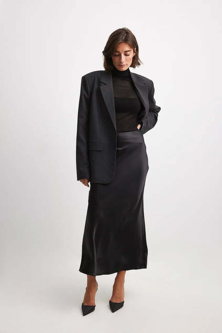 Satin Maxi Skirt - Flowing A-Line