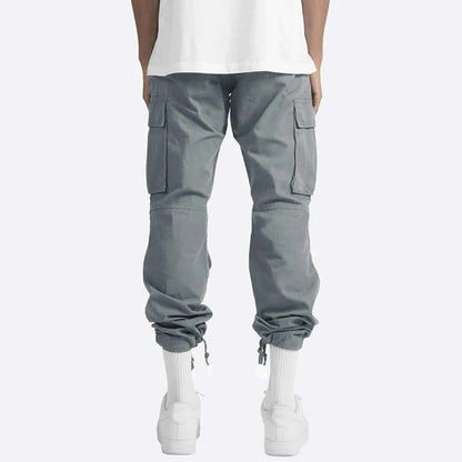 Men's Casual Cargo Trousers with Multiple Pockets