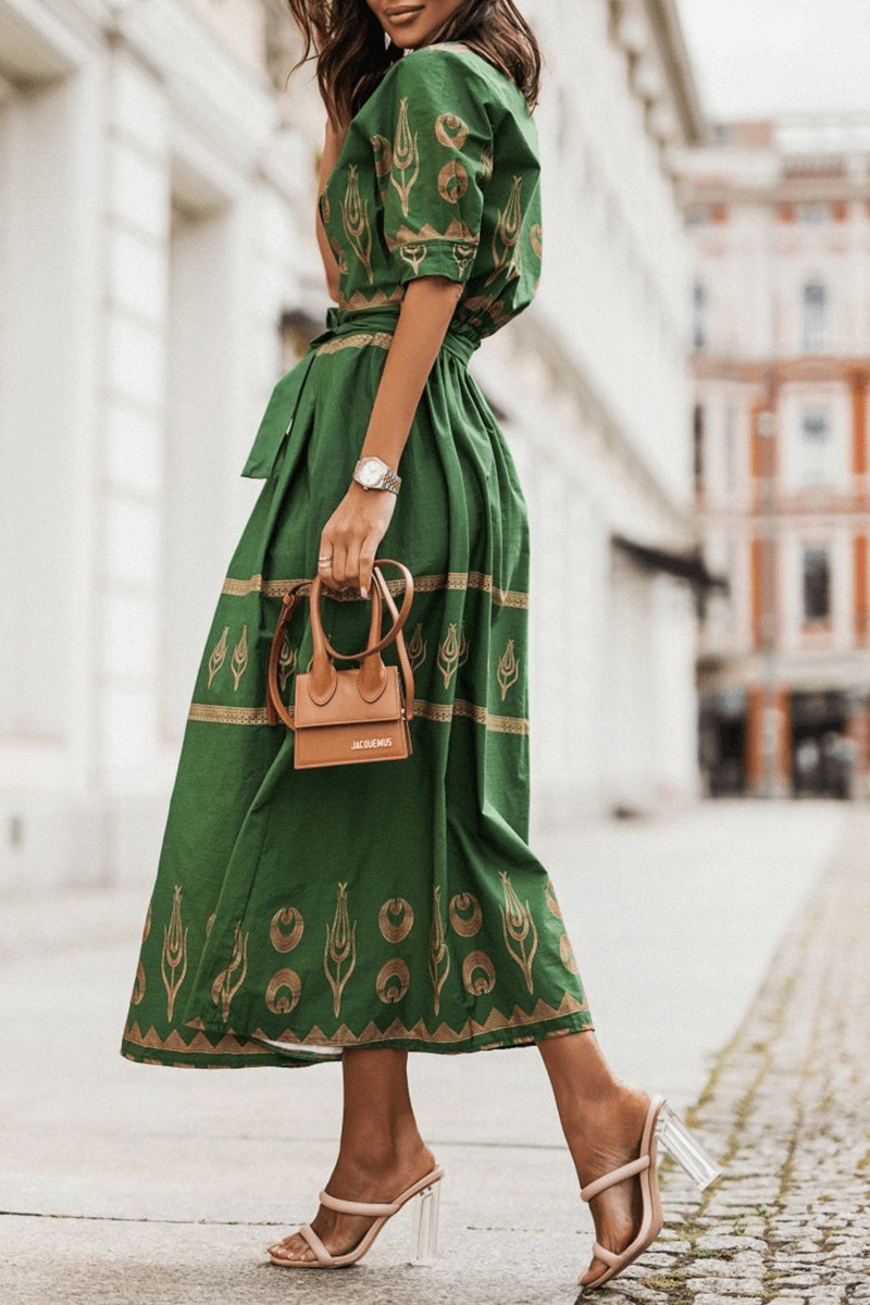 Women's Vintage Cotton A-Line Dress