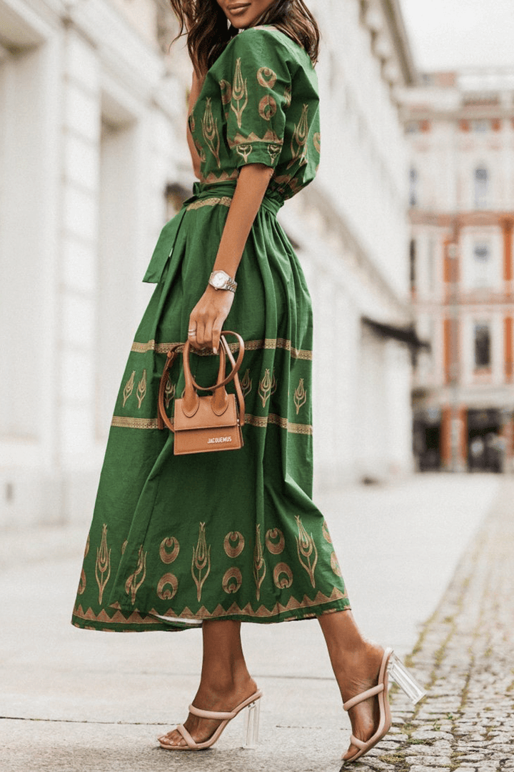 Women's Vintage Cotton A-Line Dress