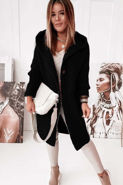 Knitted Cardigan with Buttons