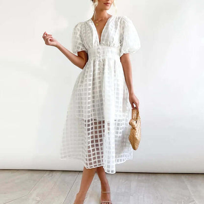 Women's Elegant Polyester Casual Dress