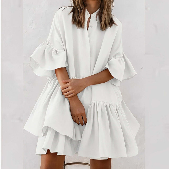 Flowy All-Season Dress with Wide Sleeves