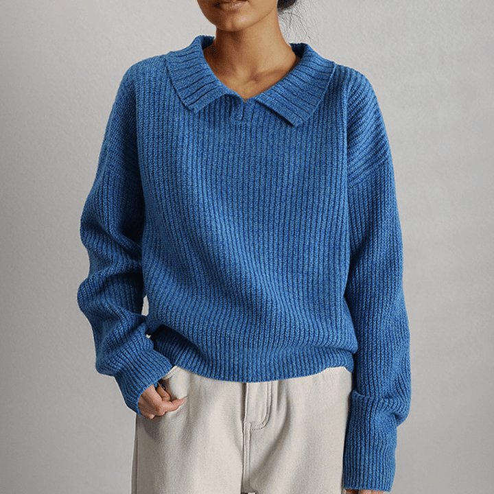 Women's Loose Knitted Jumper - Long Sleeve