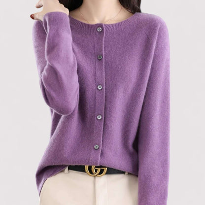 Women's Cashmere & Wool Open-Neck Cardigan