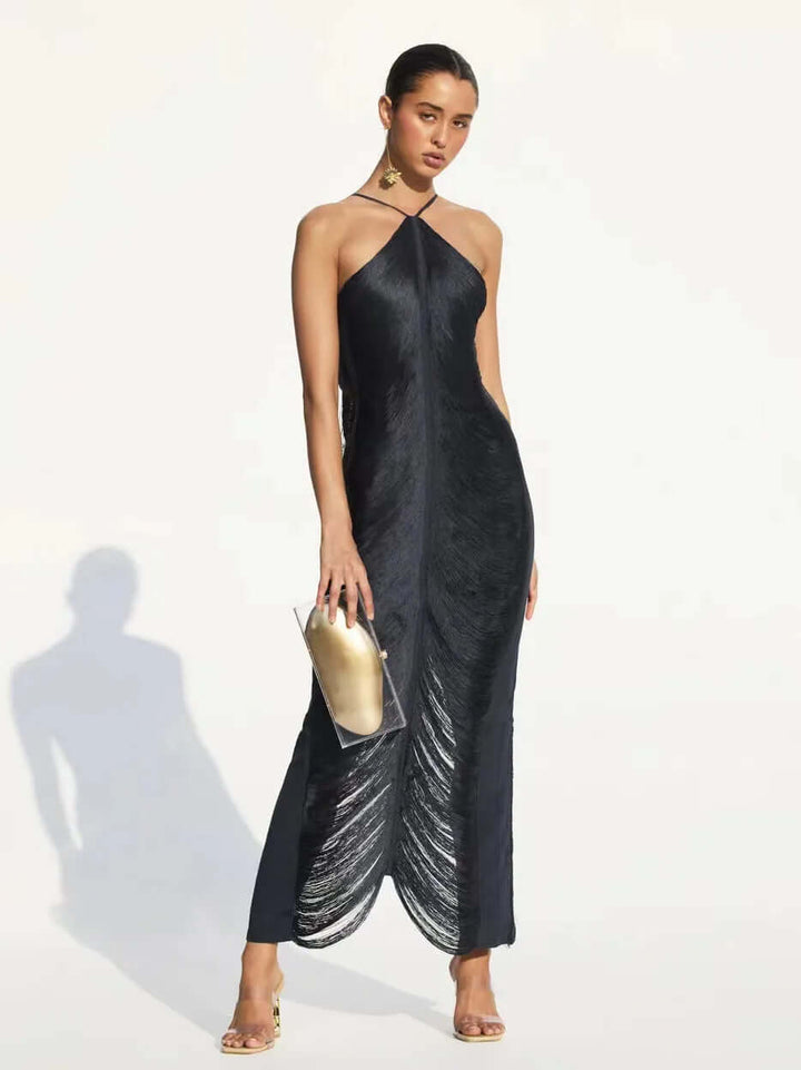 Women's Elegant Asymmetrical Fringe Summer Dress