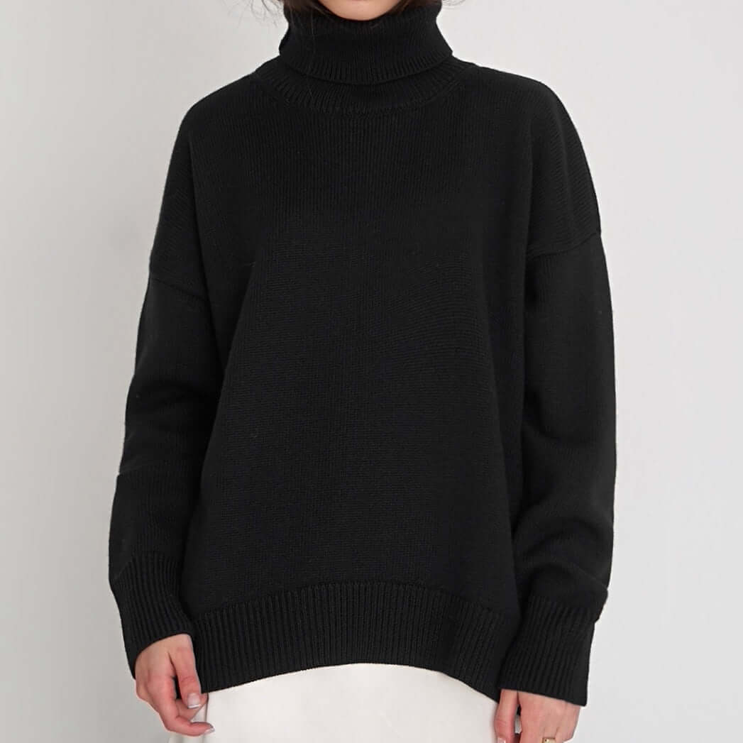 Women's Oversized Turtleneck Knitted Jumper