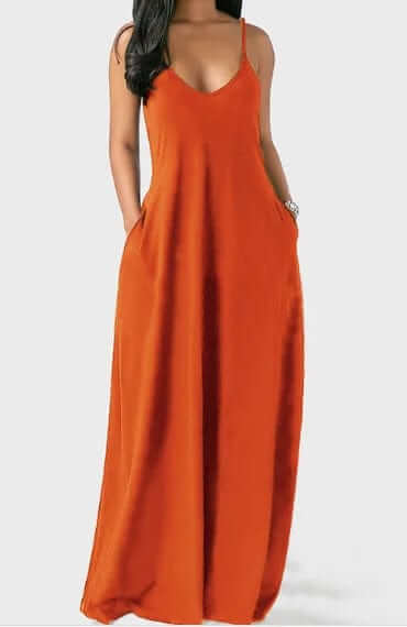 Elegant Sleeveless Pocket Dress