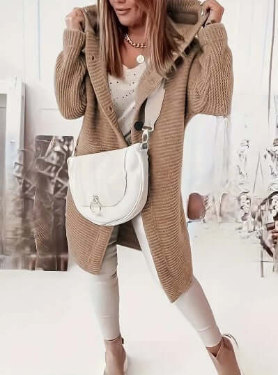 Women's Loose Hooded Cardigan