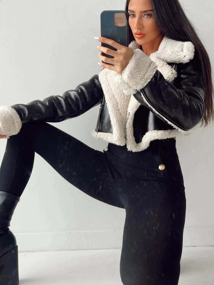 Women's Fleece-Lined Short Jacket