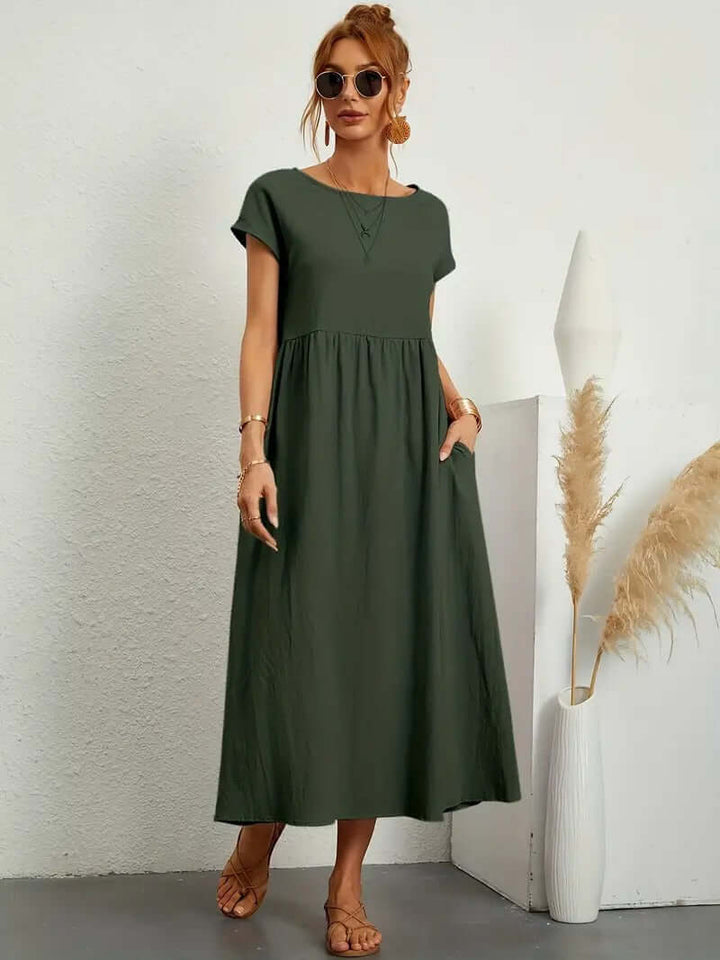 Summer Sleeveless Dress with Handbag