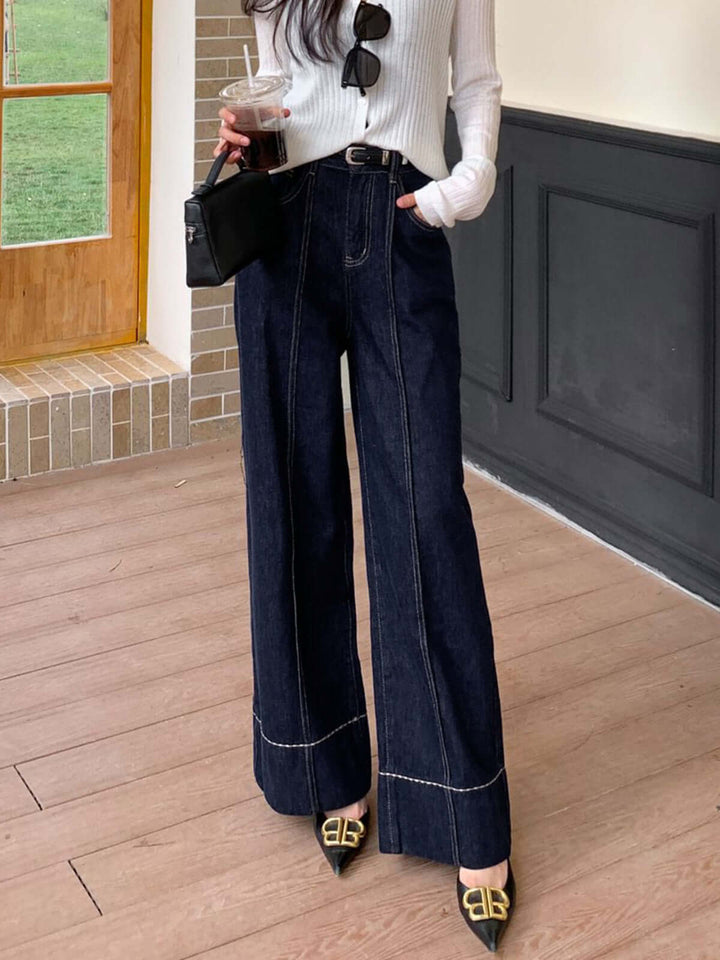 Women's High-Waisted Wide Leg Jeans