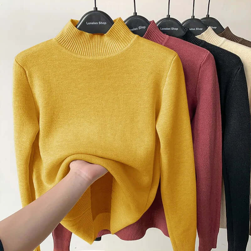 Women's Plush Lined Knitted Sweater