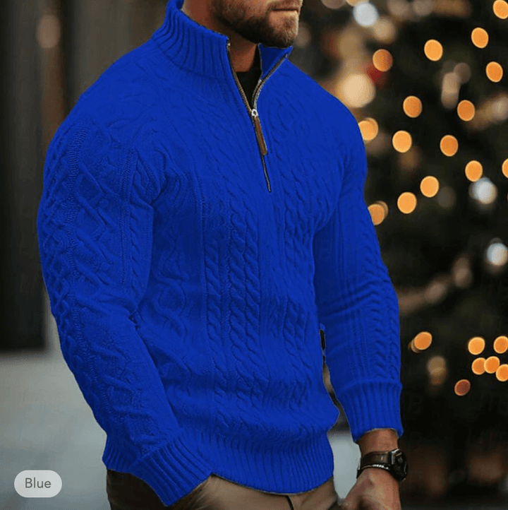 Men's Cotton Blend Zip Pullover