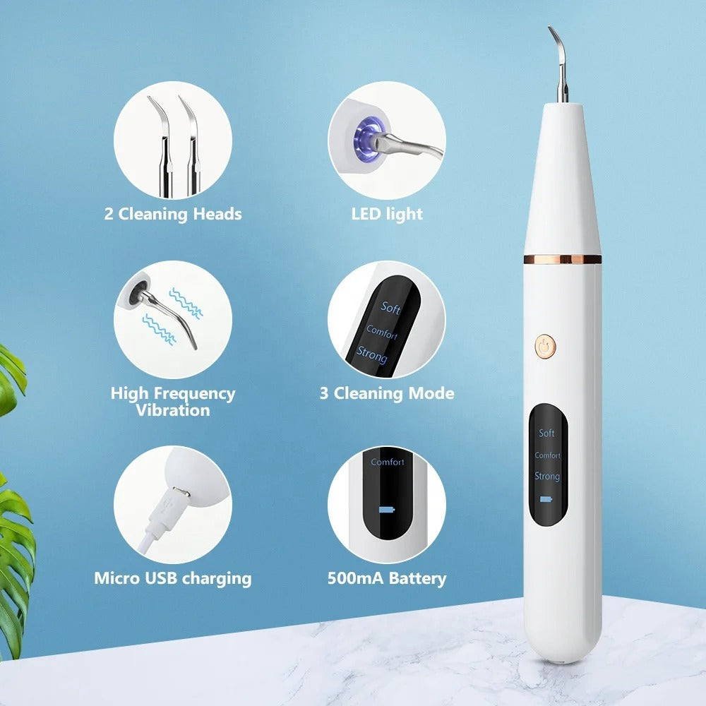 Ultrasonic Plaque Remover - Deep Teeth Cleaning Device