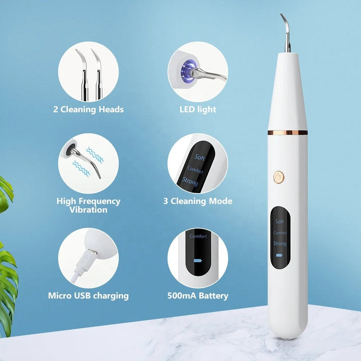 Ultrasonic Plaque Remover - Deep Teeth Cleaning Device