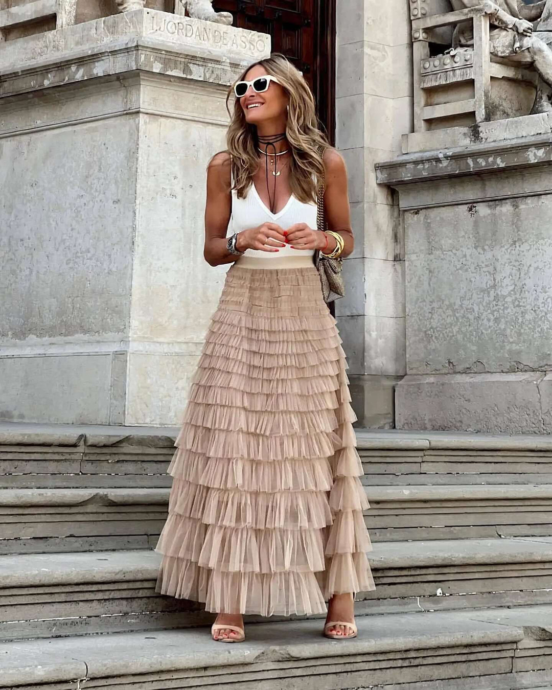 Women's Tiered Maxi Skirt