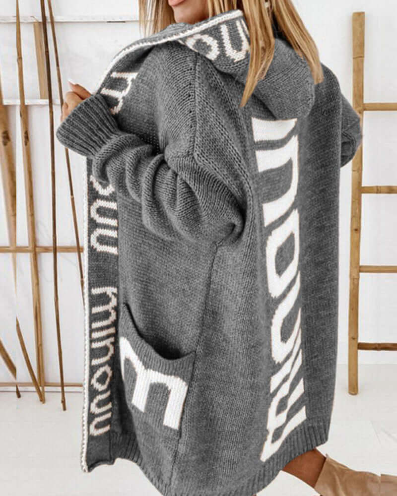 Women's Loose Hooded Cardigan