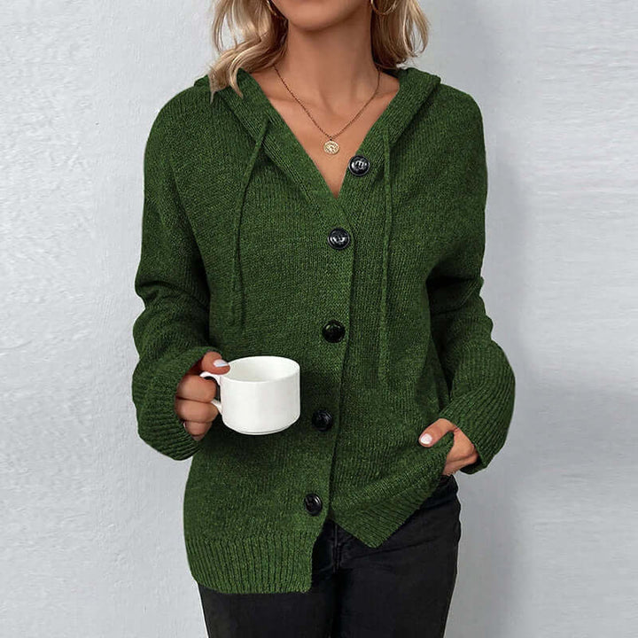 Women's Hooded Knitted Cardigan