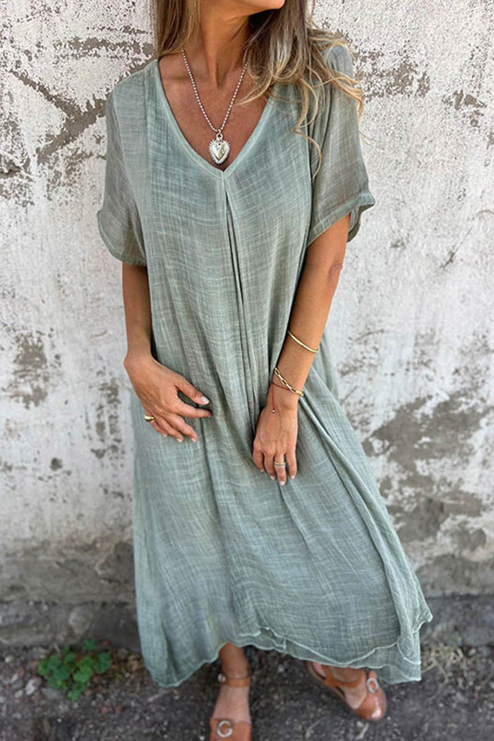 Lightweight Linen Midi Dress