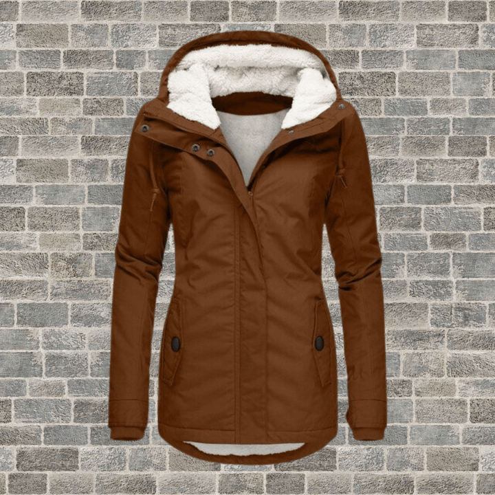 Women's Long Winter Coat with Luxurious Fur Lining