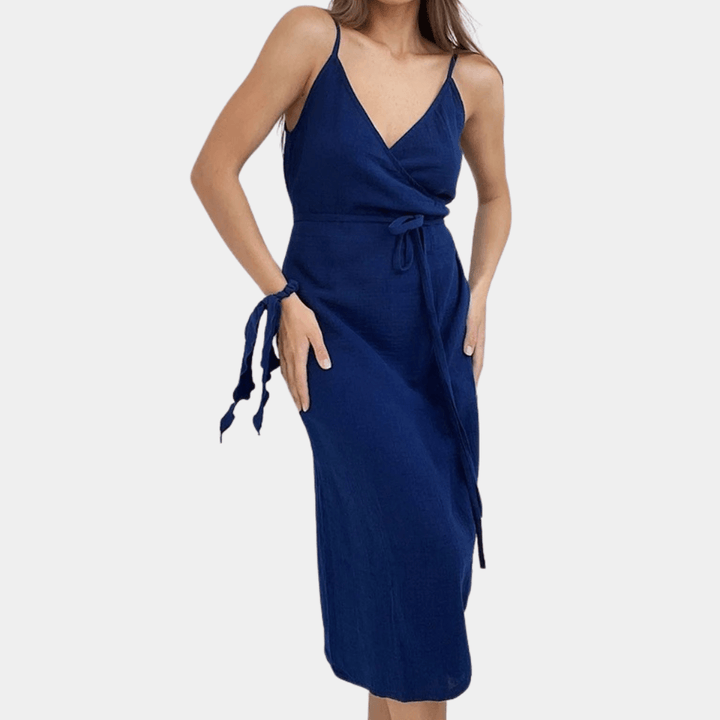 Elegant Wrap Midi Dress