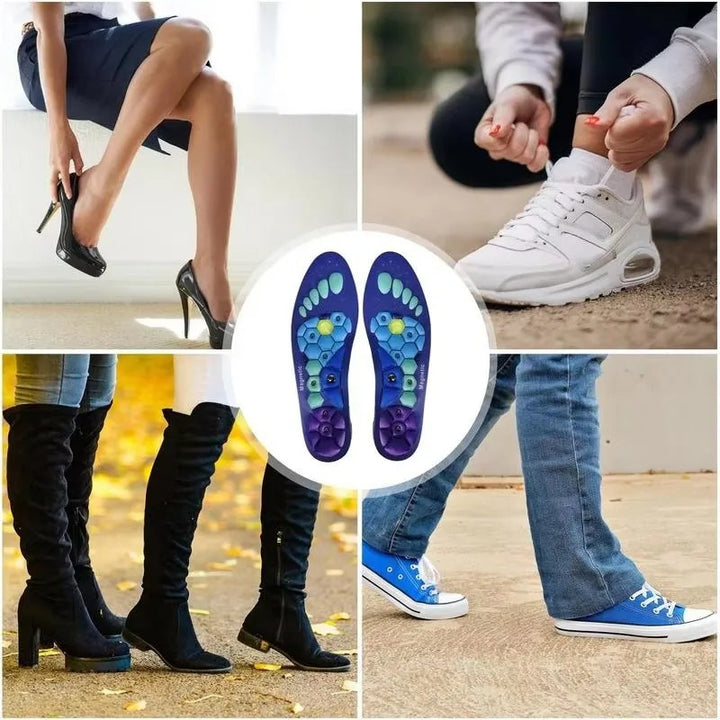 Unisex Magnetic Acupressure Insoles for Pain Relief & Comfort