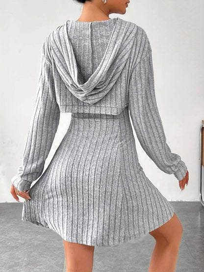 Cutout Ribbed Knit Dress