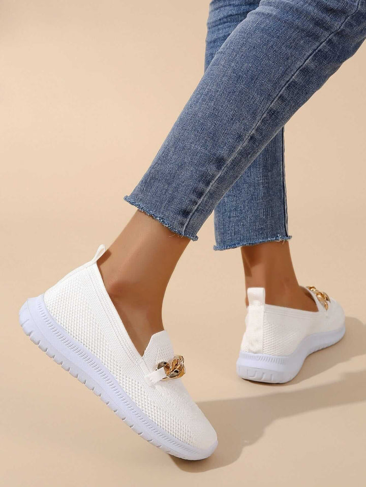 Women's Breathable Chunky Sneakers with Chain