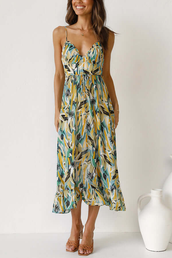 Women's Floral Print Midi Dress