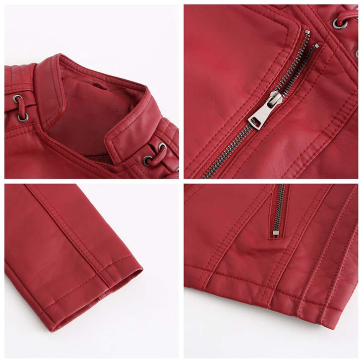 Women's Faux Leather Biker Jacket