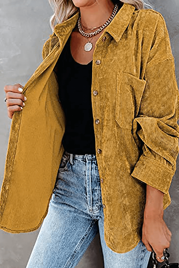 Women's Relaxed Fit Drop Shoulder Long Sleeve Shirt