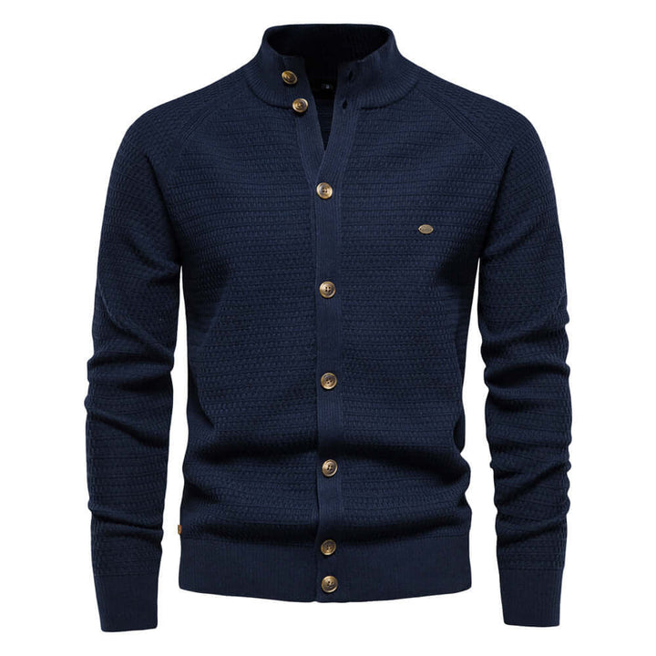 Men's Cotton Blend Knitted Cardigan Sweater