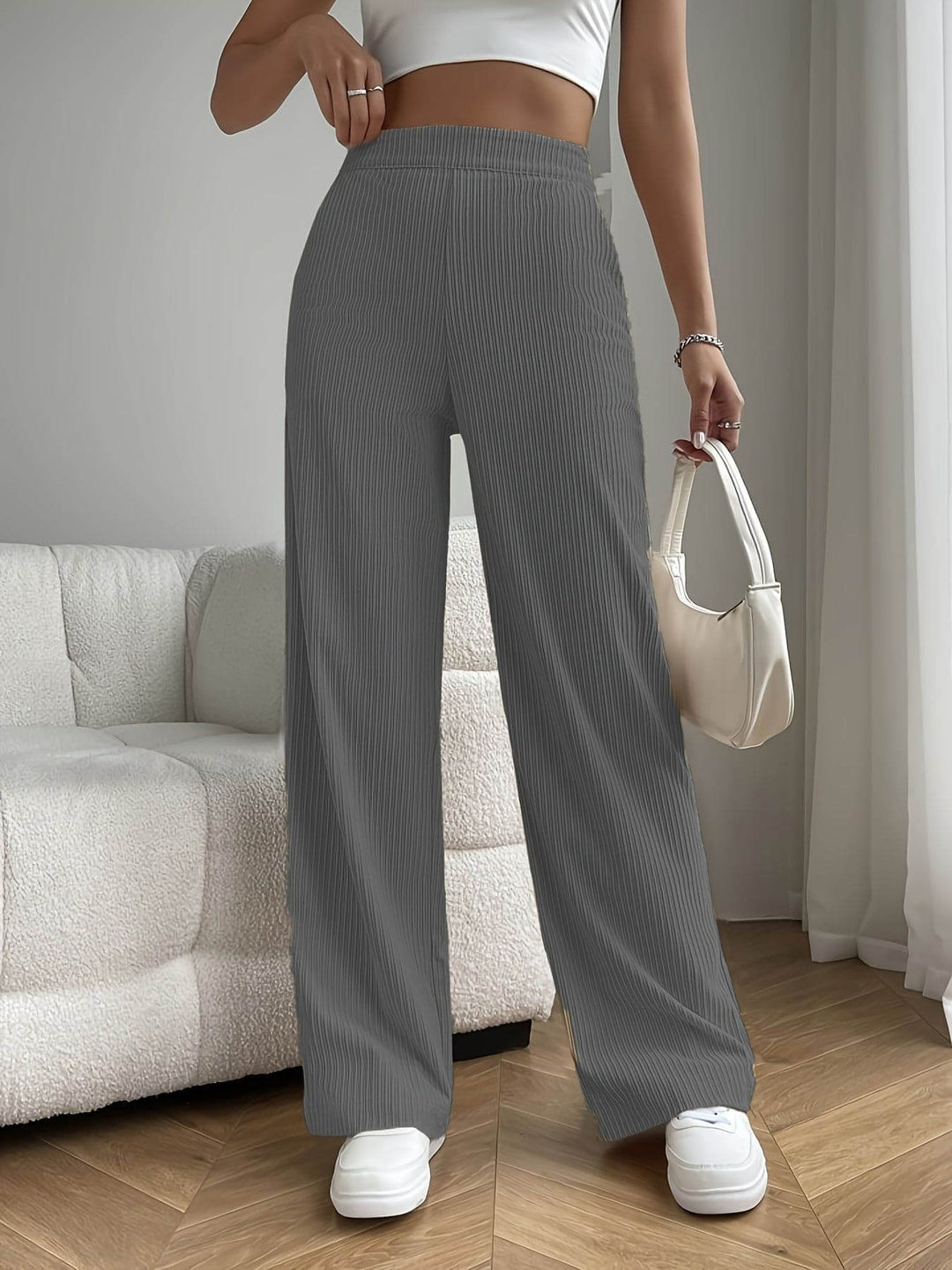 Women's Wide Leg Trousers - High Waist