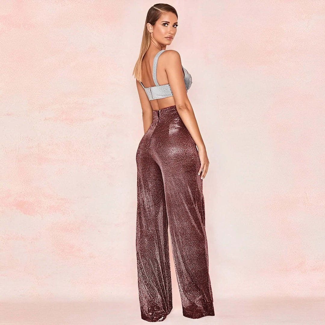 Women's High-Waisted Wide Leg Trousers