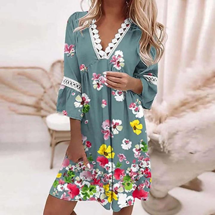 Bohemian Cotton Blend Casual Dress