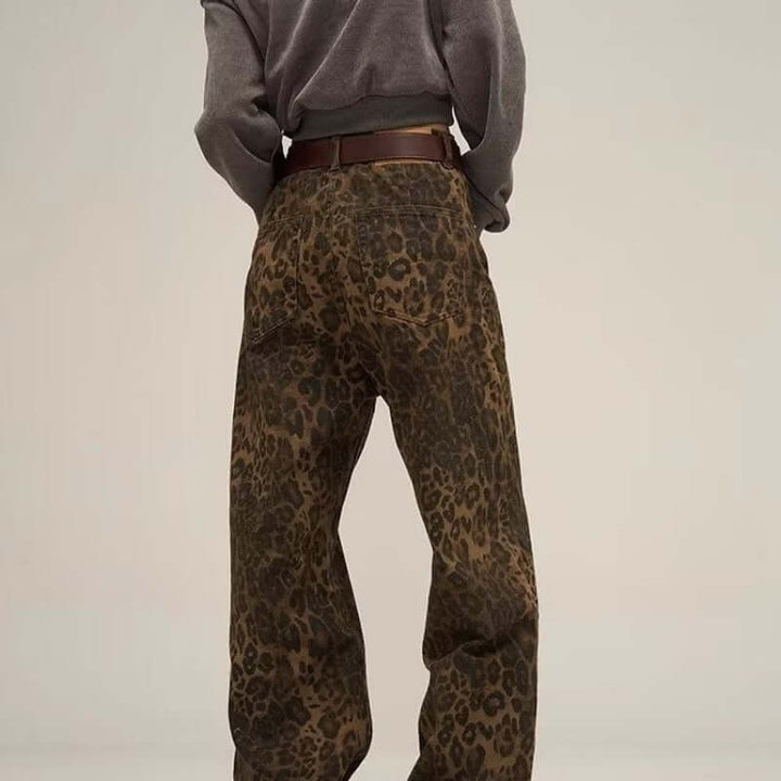 Leopard Print Jeans - Stylish & Comfortable Women's Denim
