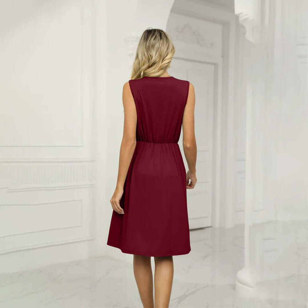 Elegant Cotton Midi Dress for Women