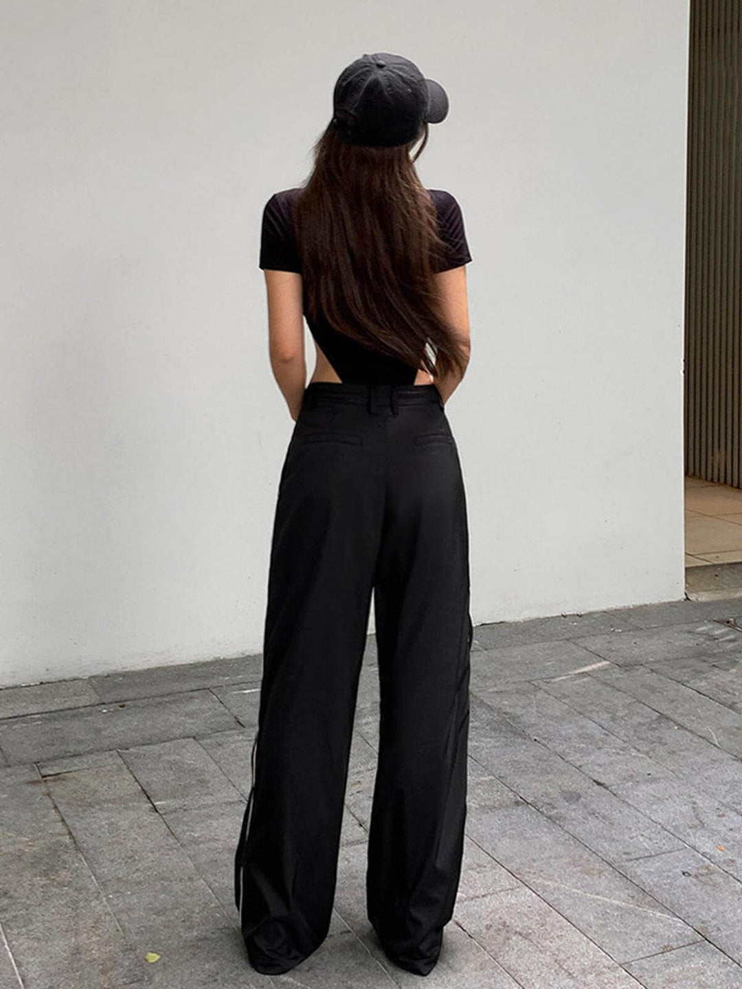 Women's Cotton Patchwork Baggy Drawstring Pants