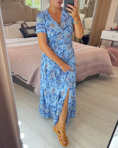 Women's Floral Boho Maxi Dress