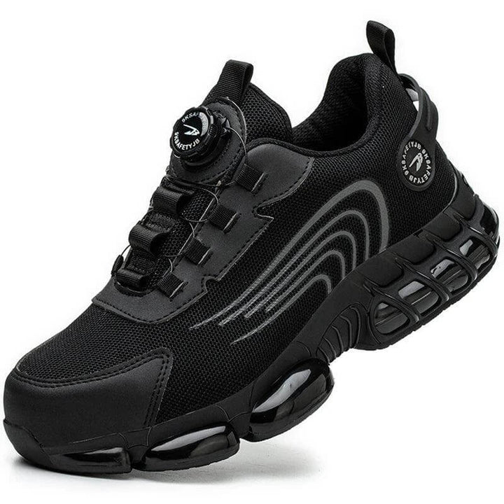 Men's Steel Toe Work Safety Shoes with Rotating Buckle