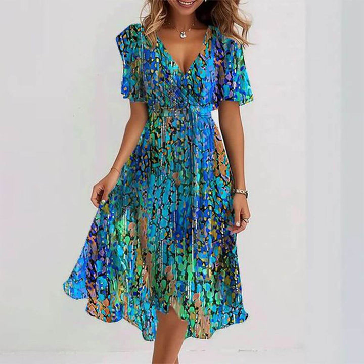 Floral Polyester Dress