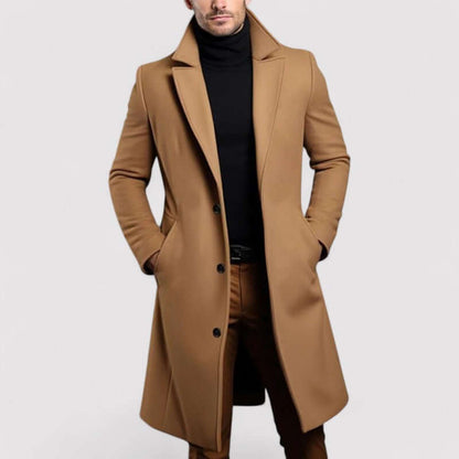 Men's Long Winter Wool Coat