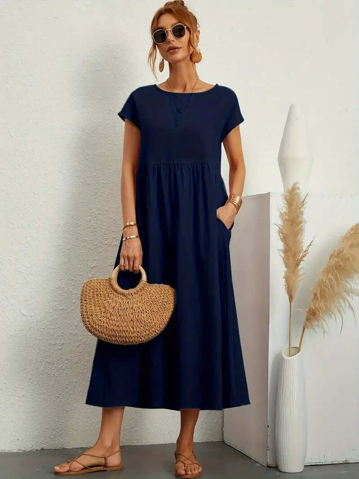 Summer Sleeveless Dress with Handbag